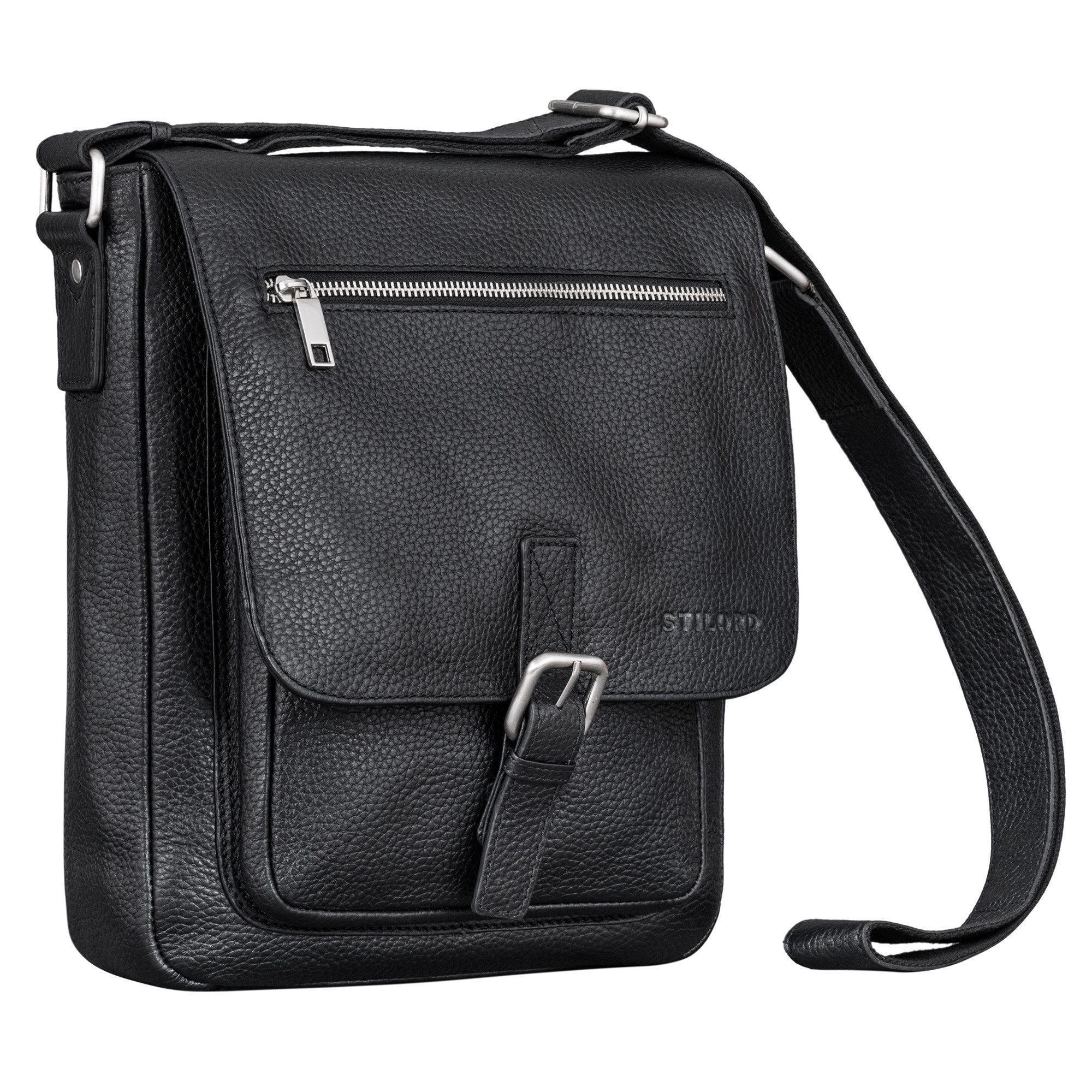 STILORD Schultertasche "Renato" Klassische Ledertasche Herren Umhängetasche Tablet 11 Zoll