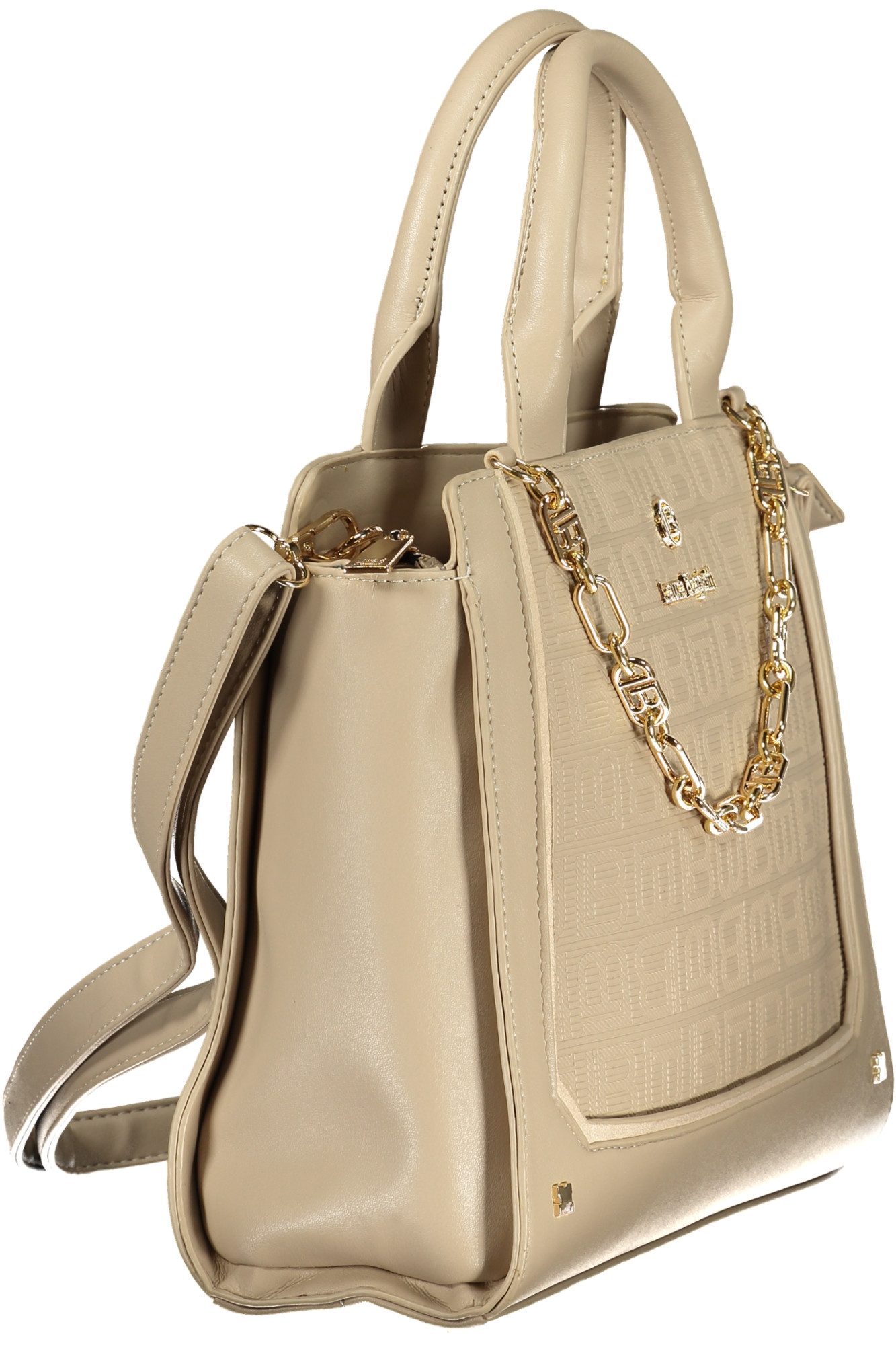 Laura Biagiotti Umhängetasche, Beige Damen-Handtasche mit verstellbarem Trageriemen und Innenfächern