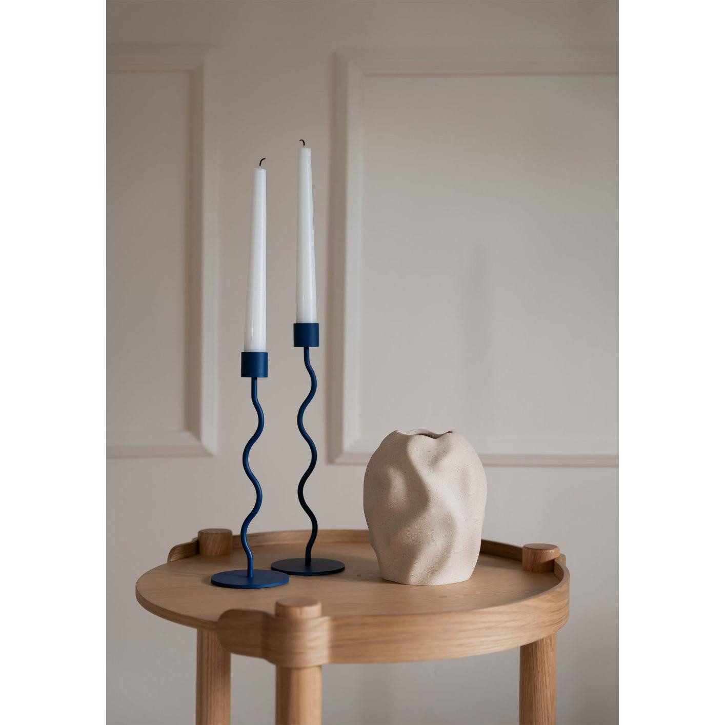Cooee Design Kerzenhalter Cooee Design Kerzenhalter Curved Cobalt Blue (23,5 cm)
