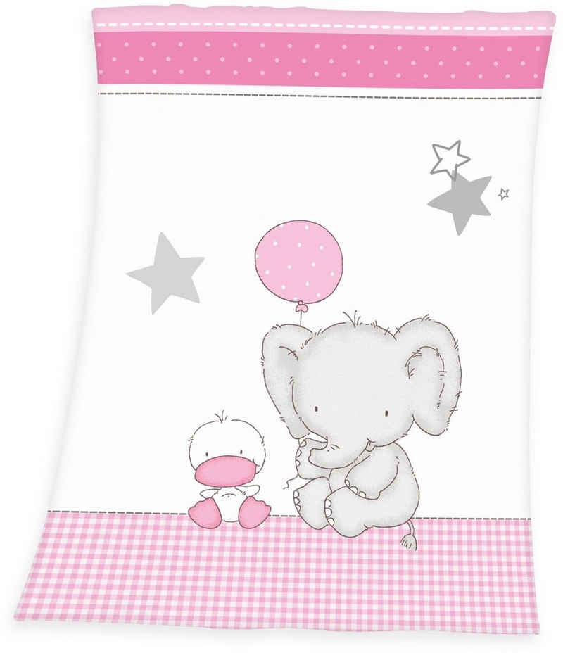 Babydecke Fynn Elefant, Baby Best, mit Elefant & Ente, Kuscheldecke