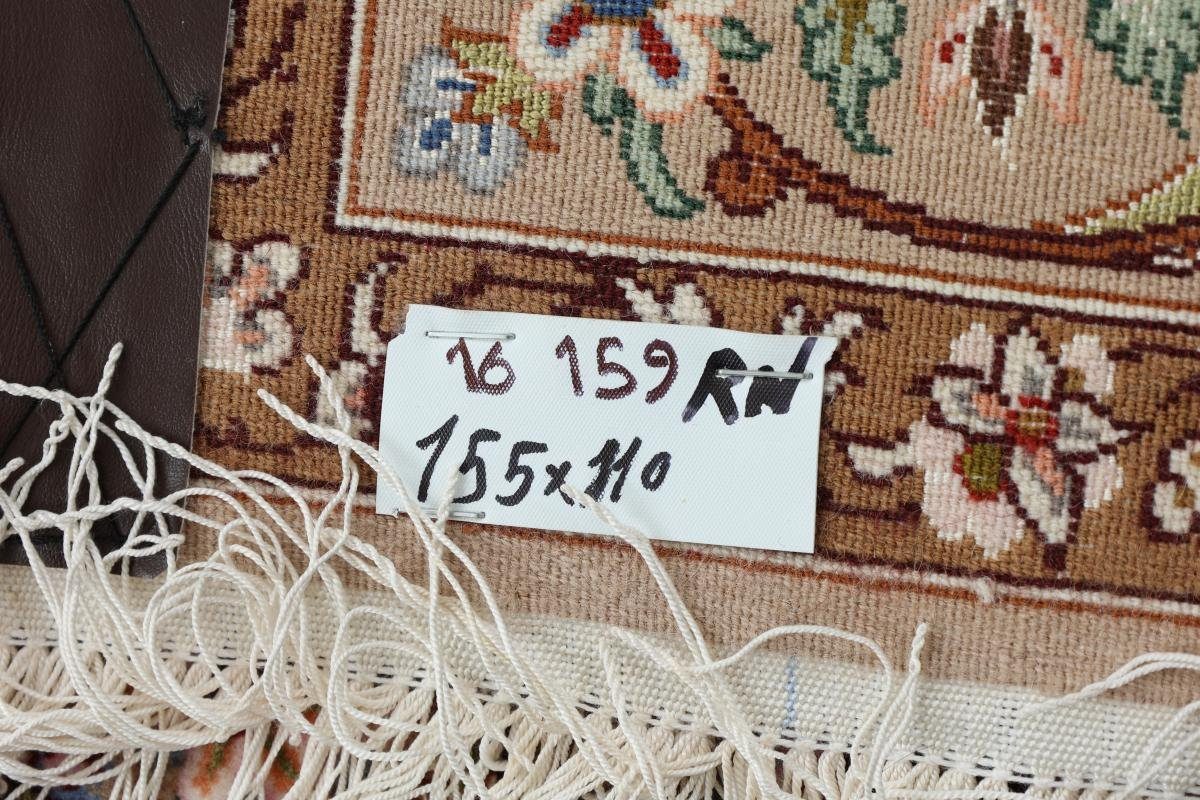 rechteckig, Isfahan Höhe: Trading, Nain Orientteppich, Handgeknüpfter 6 Orientteppich 110x155 Seidenkette mm