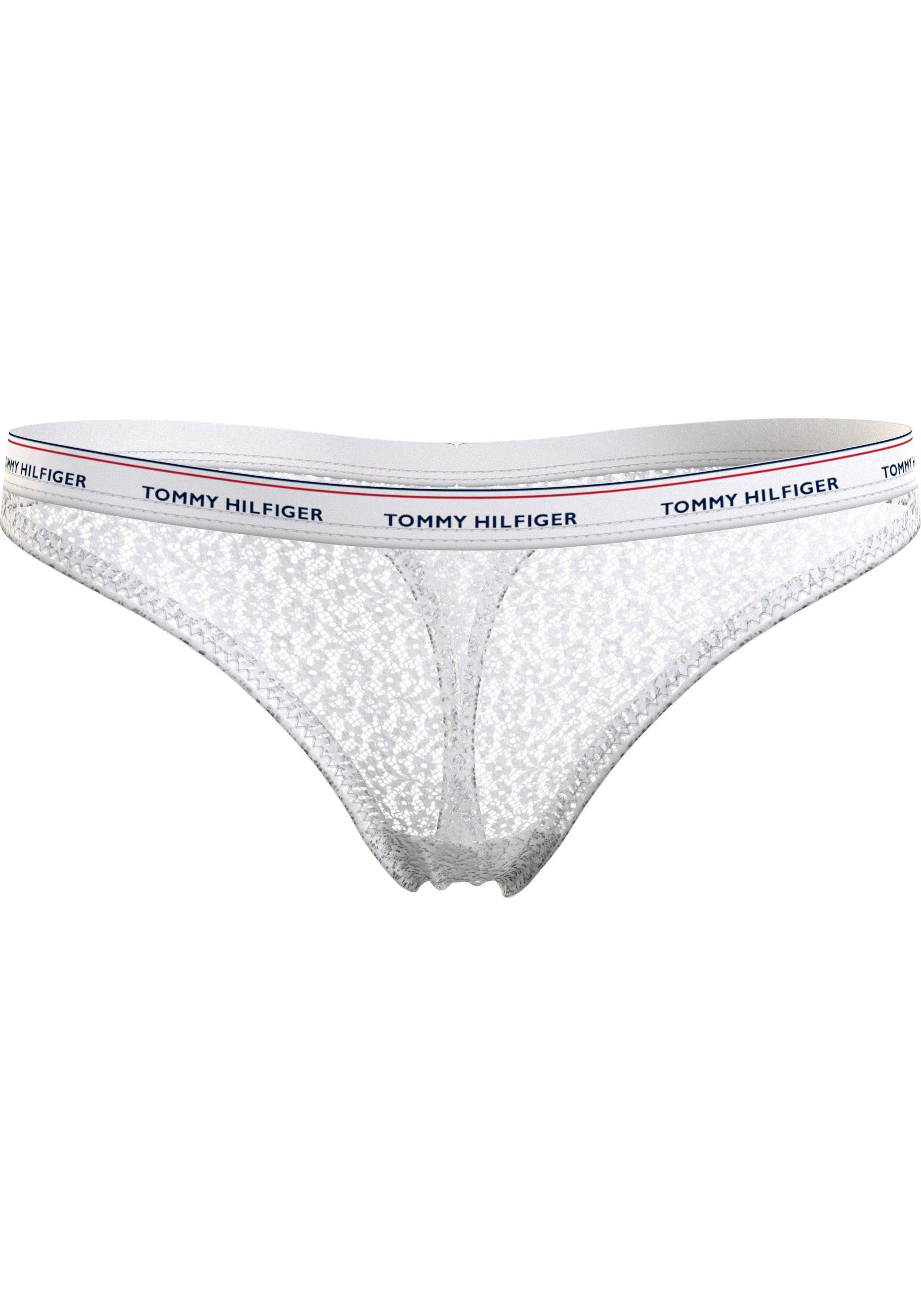 3 Slip Hilfiger Tommy 3er-Pack) Logobund (EXT Tommy Underwear (Packung, SIZES) LACE PACK mit Desert_Sky/White/Primary_Red Hilfiger THONG