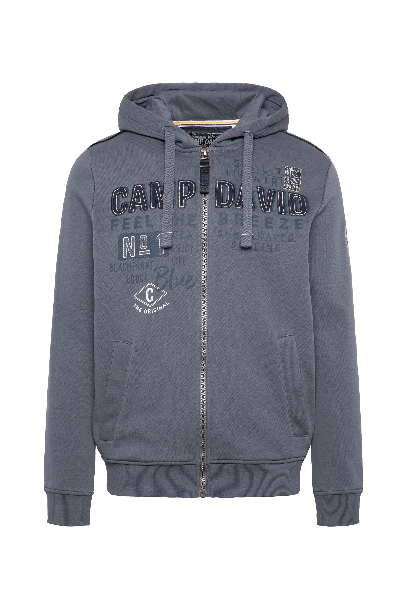 CAMP DAVID Kapuzensweatjacke mit Baumwolle