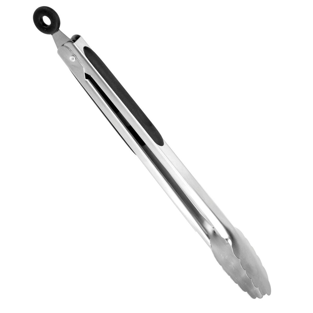 Haushalt International Greifzange Grillzange 34 cm aus Edelstahl mit Kunststoffgriff und Aufhängung, 1-tlg., mit Sperrfunktion