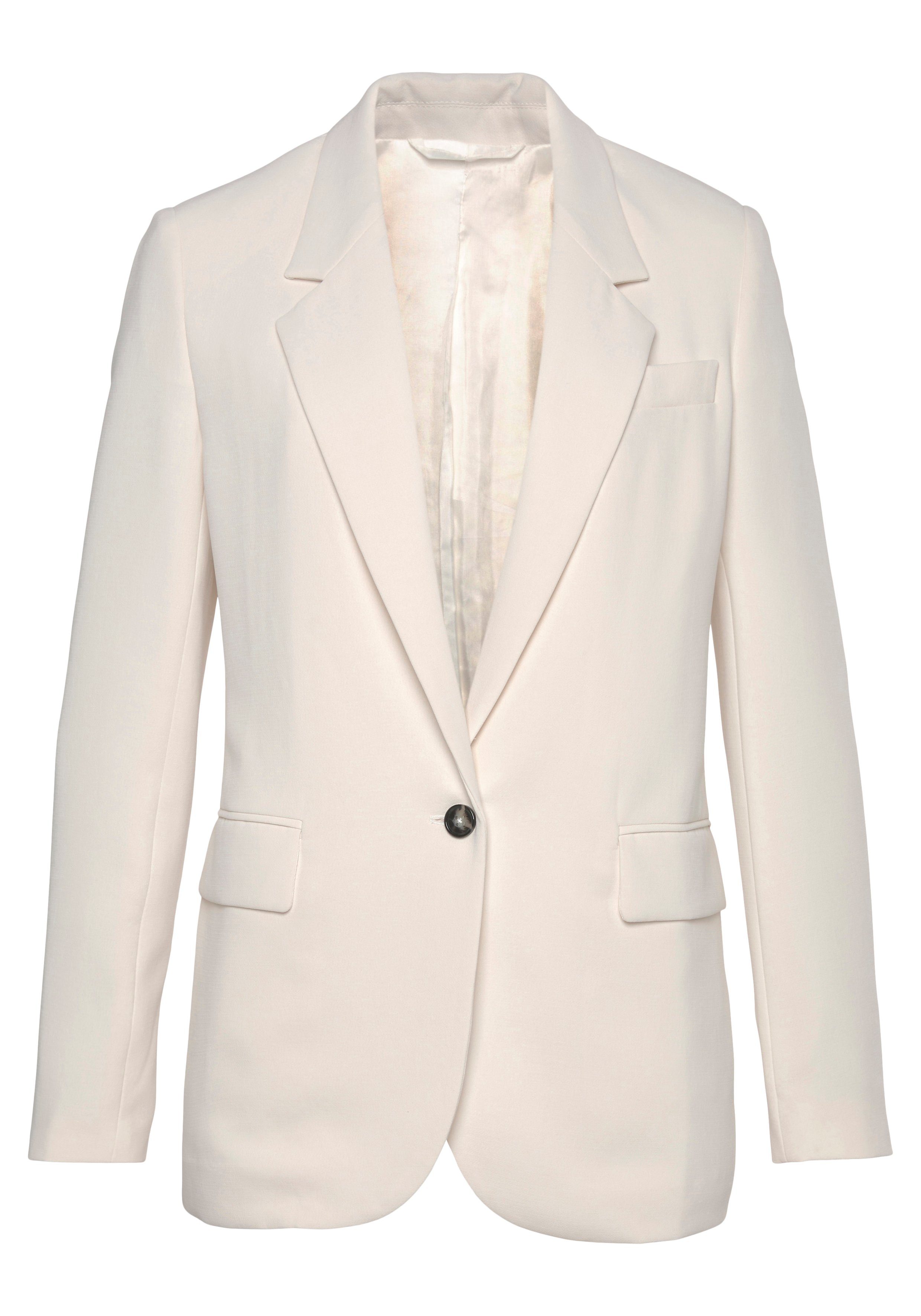 LASCANA Longblazer mit Reverskragen und Schlitz hinten, Damenblazer, elegant-chic