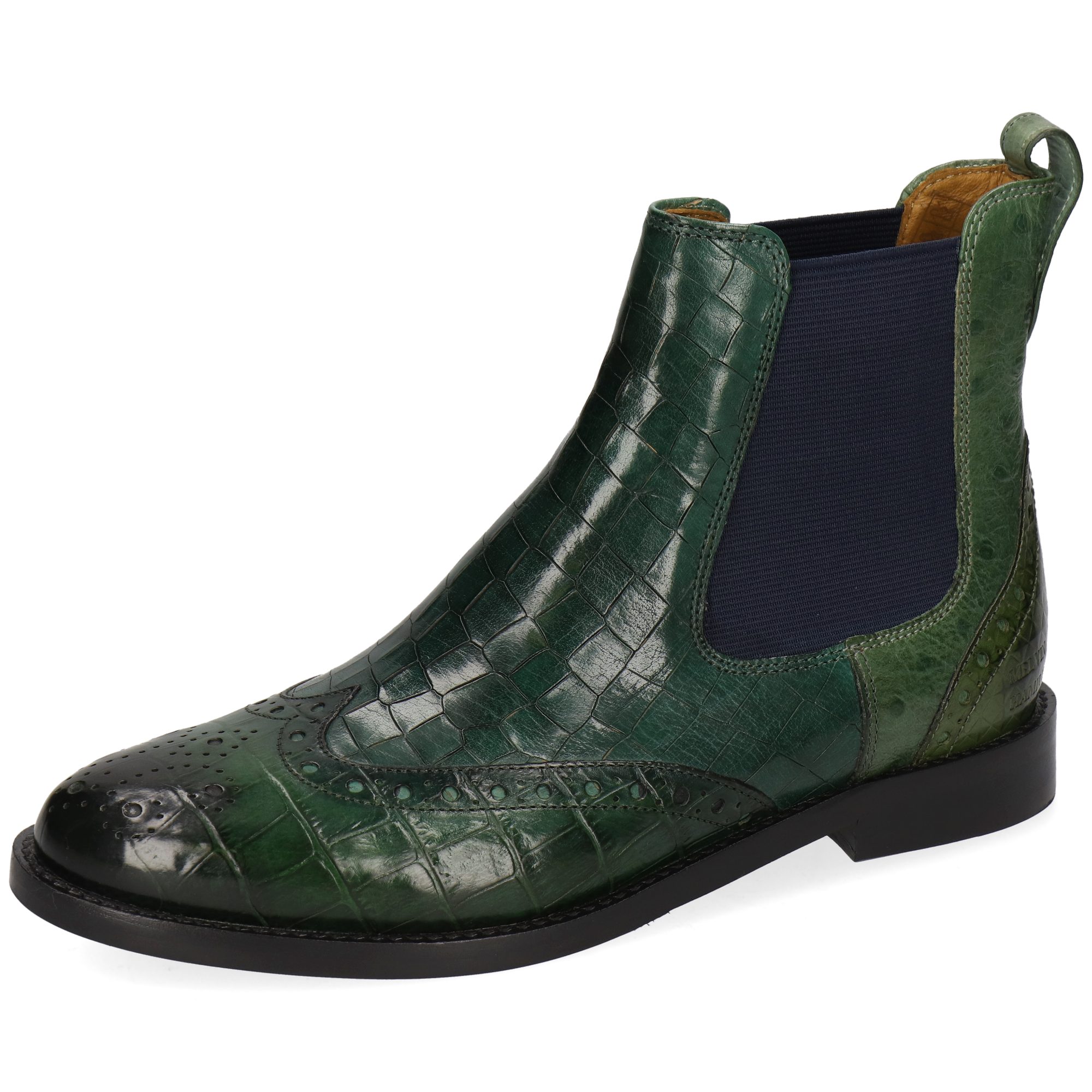 Melvin & Hamilton Selina 29 Leder-Chelsea Boots für Damen Stiefelette Flache Absätze, Echtes Leder, Vegetabile Gerbung