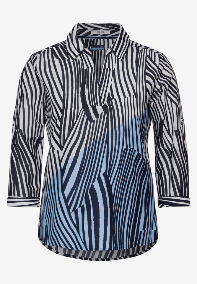 Hemdbluse - Bluse - Longbluse - Streifen Bluse