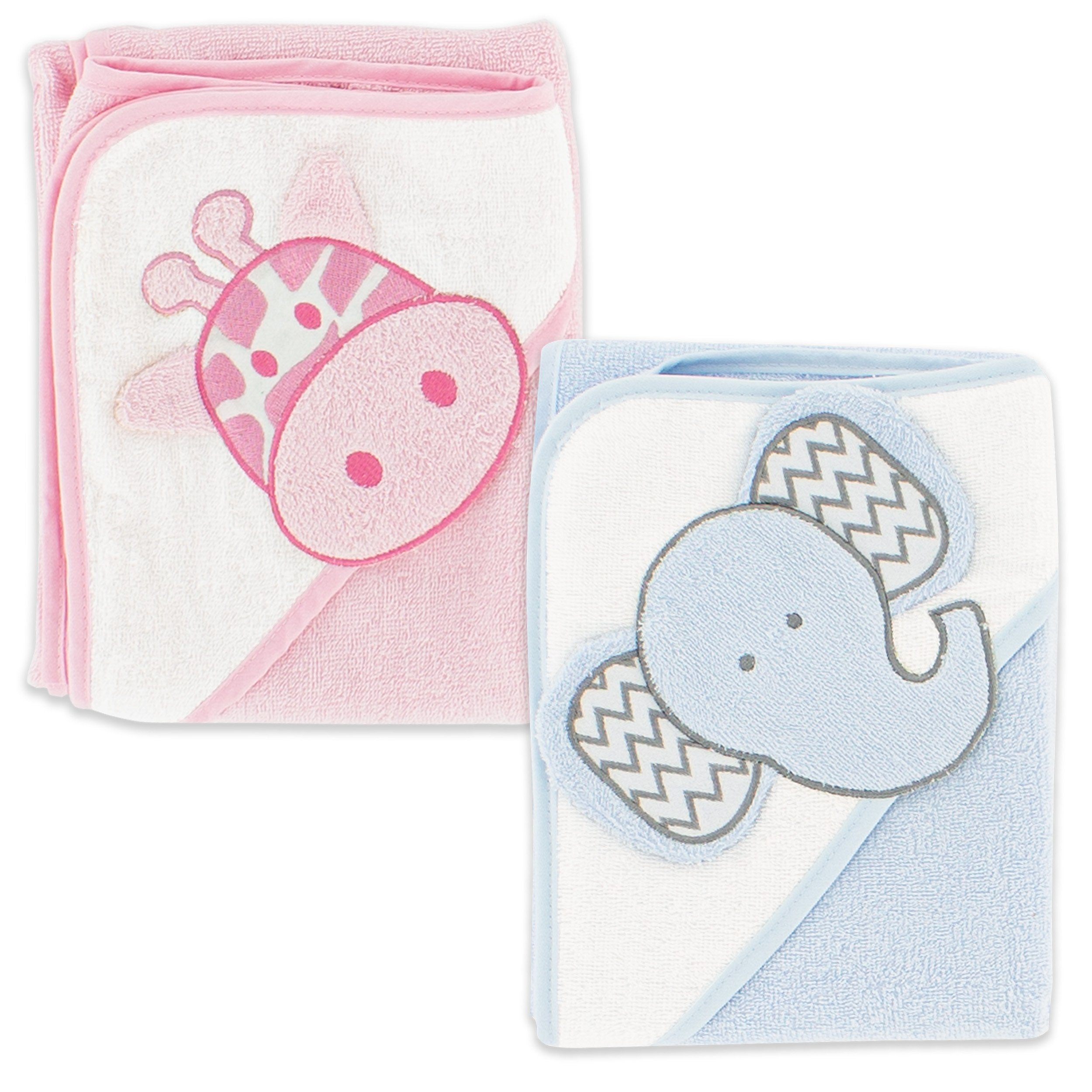 Kapuzenhandtuch, Handtuch Babykajo Frottee mit blau Baby Tiermuster (1-St),