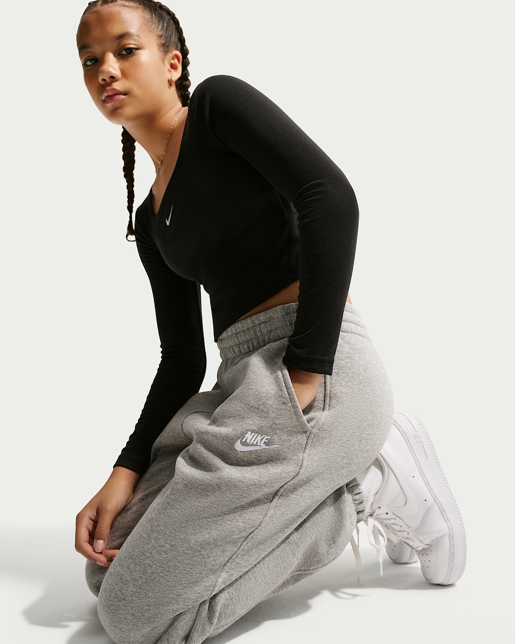 Nike Sportswear Trainingshose Nike Sportswear Club Fleece Big Kids' Loose Pants Für Kinder und Jugendliche