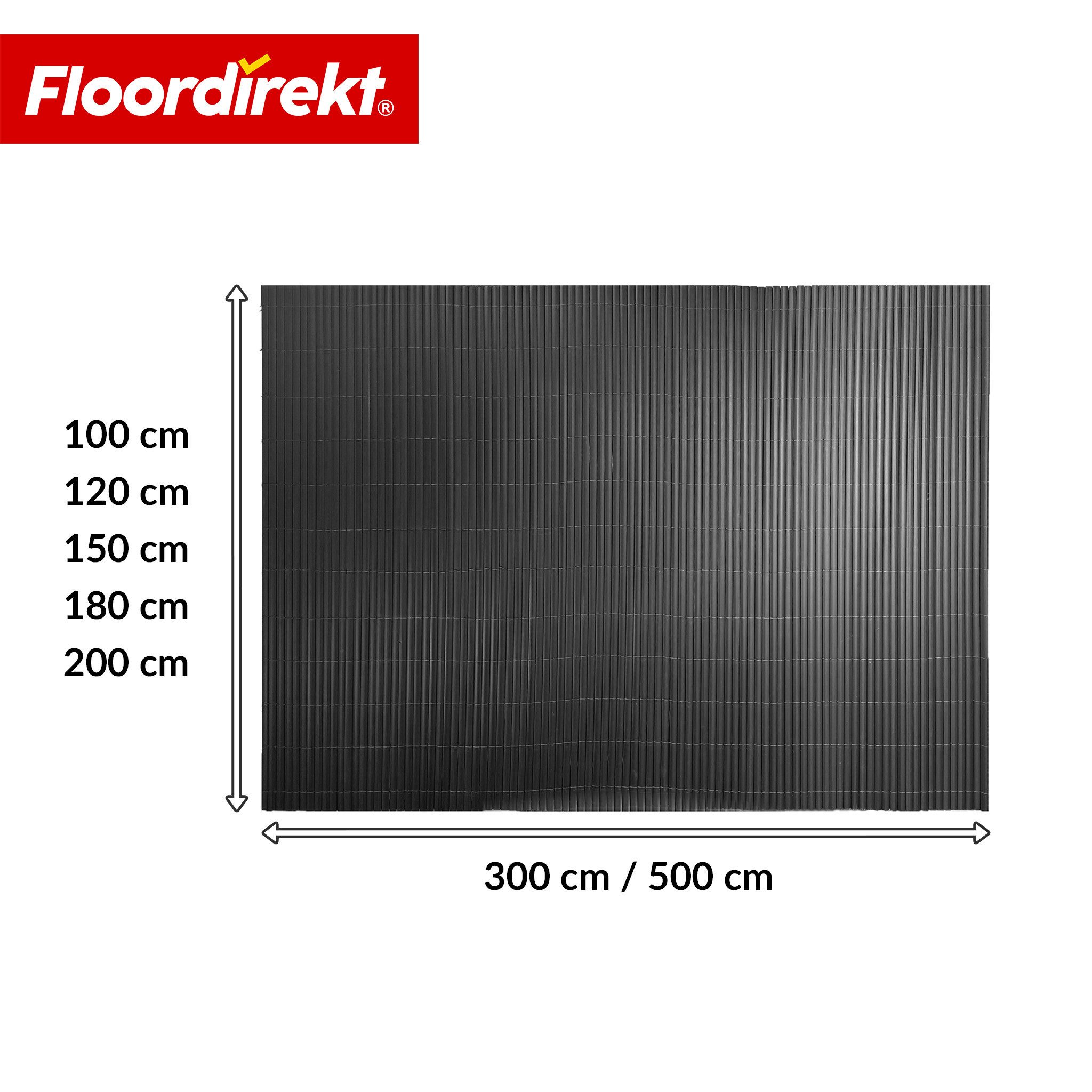 Floordirekt Sichtschutzelement aus PVC für Balkon & Garten, wetterfest & UV-beständig, pflegeleicht, (Schimmelabweisend), flexibler Sichtschutz aus Kunststoff, verschiedene Größen & Farben