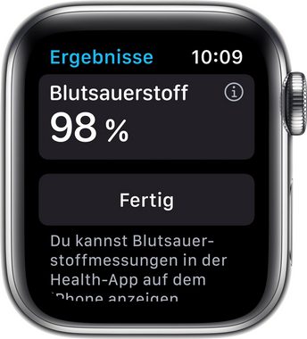 Apple Series 6 GPS + Cellular, Edelstahlgehäuse mit Milanaise Armband 40mm Watch (Watch OS), inkl. Ladestation (magnetisches Ladekabel)