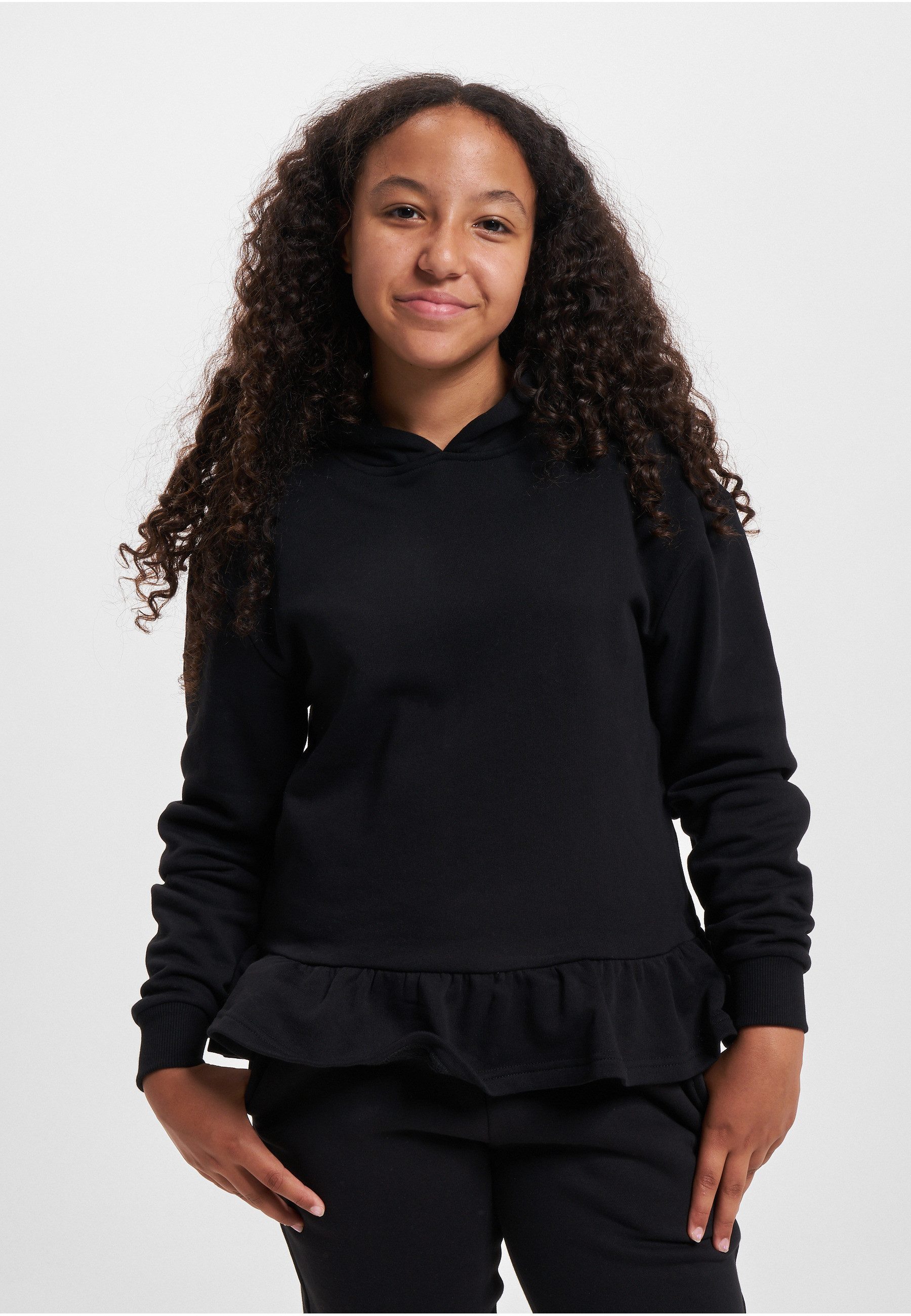 URBAN CLASSICS Hoodie Urban Classics Damen Girls Organic Volants Hoody (1-tlg)