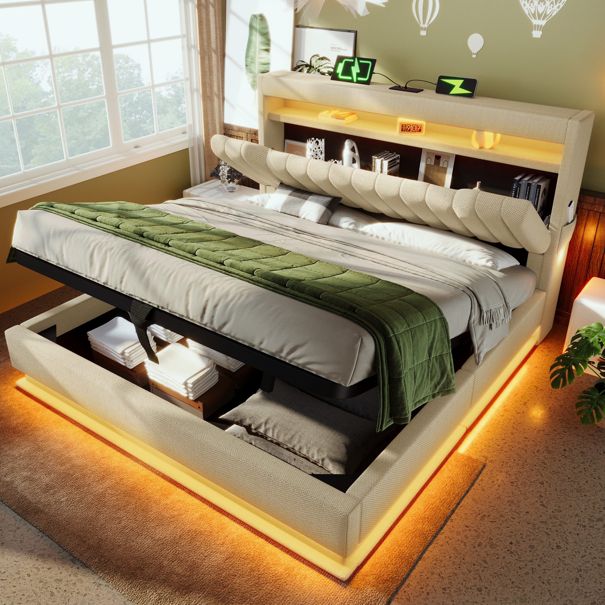 HAUSS SPOLE Polsterbett 160x200 mit USB- günstig online kaufen