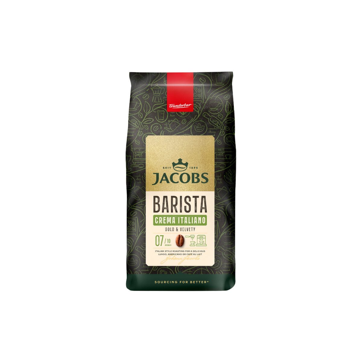 JACOBS Kaffee Kaffeebohnen JACOBS BARISTA CREMA ITALIANO, 1 kg