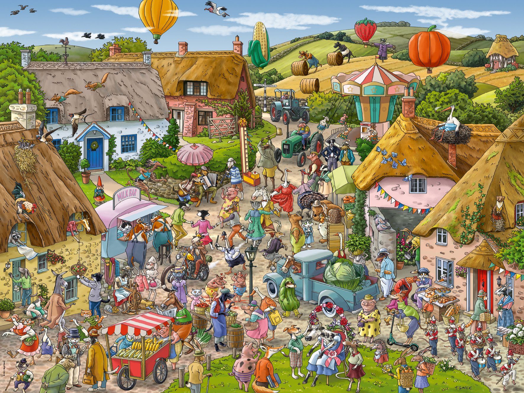 HEYE Puzzle Country Fair, Tanck, Made Europe 1500 in Puzzleteile