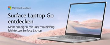 Microsoft Surface Laptop Go mit Fingerabdruckleser Notebook (Intel Core i5 1035G1, Intel UHD Grafik, 64 GB SSD, HD Display 4 GB RAM komfortable Tastatur, langanhaltende Akkulaufzeit)