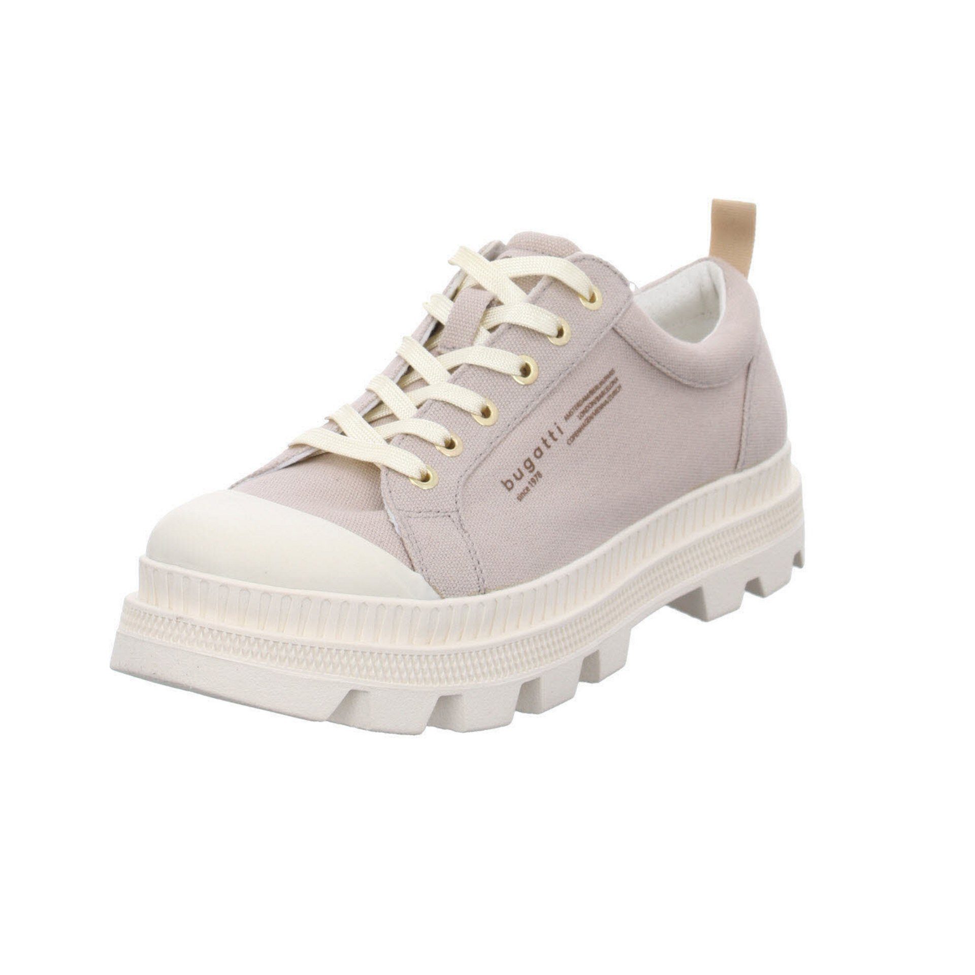 bugatti Damen Sneaker Schuhe Synthetikkombination Daiquiri Schnürschuh Leinenschuh beige