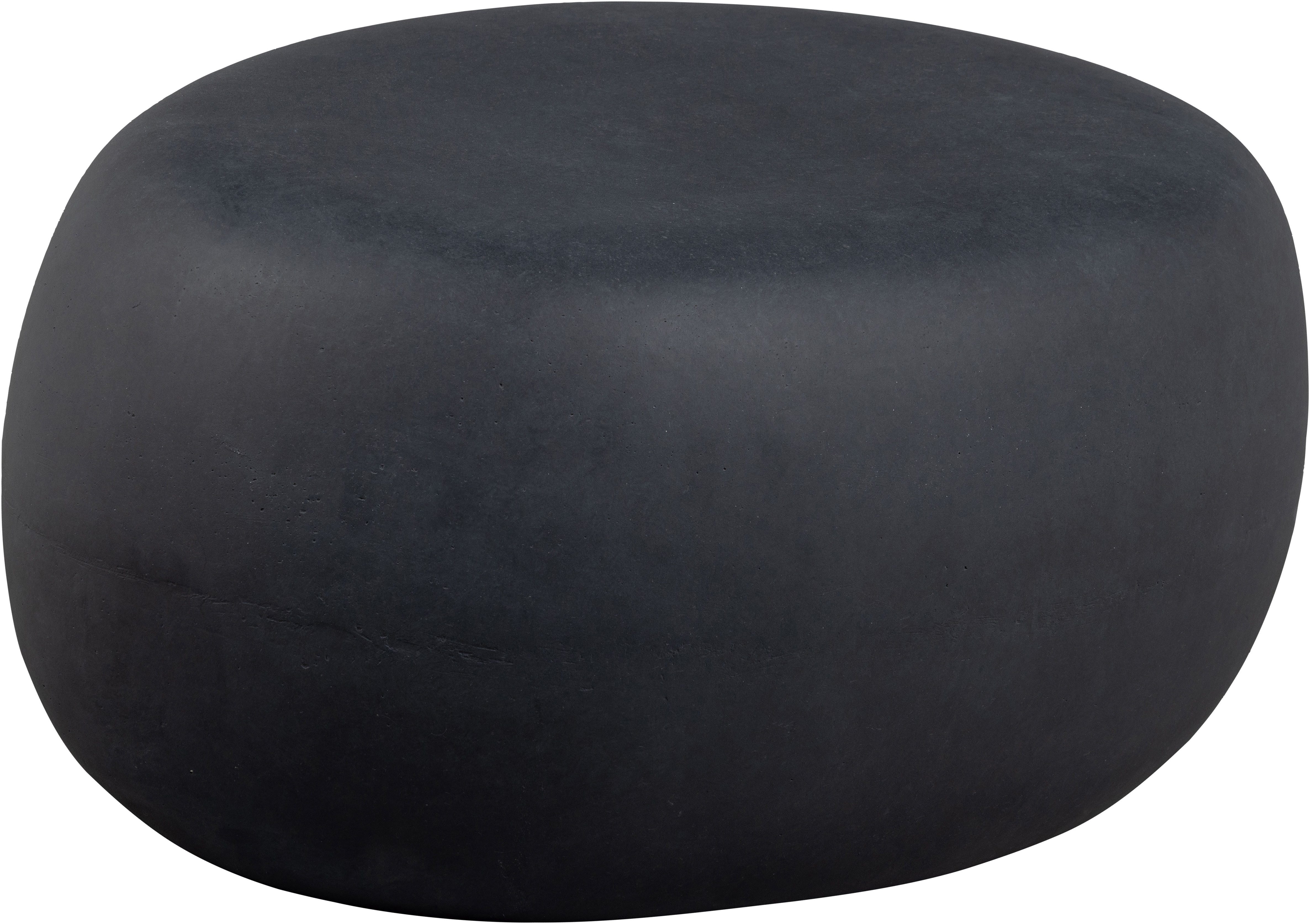WOOOD Beistelltisch Pebble aus Fiberclay mit abgerundeter organischer Form, Tragkraft 90 kg, Glasfaser-Ton-Gemisch, offene Materialstruktur