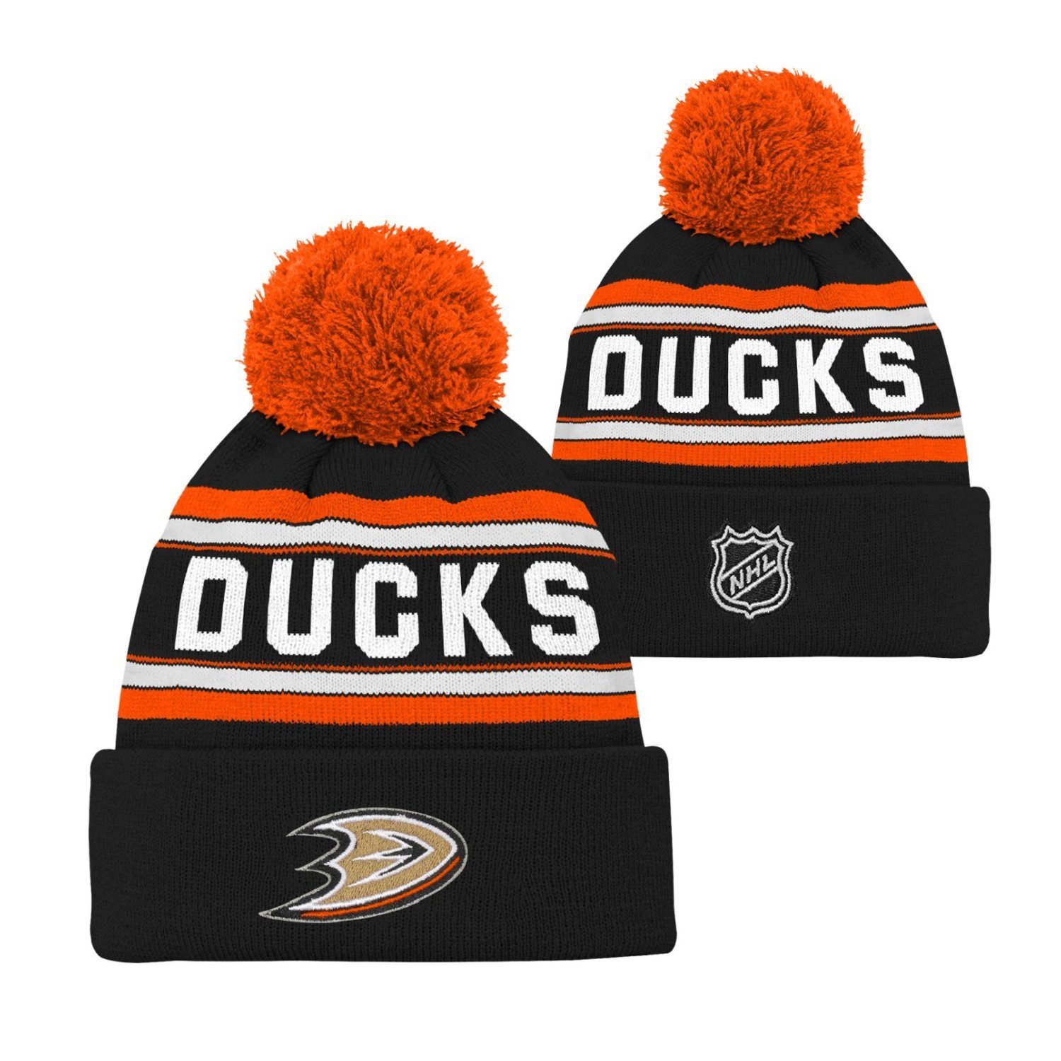 CUFF JACQUARD NHL Bommel Beanie Cap Outerstuff Ducks Anaheim Baseball