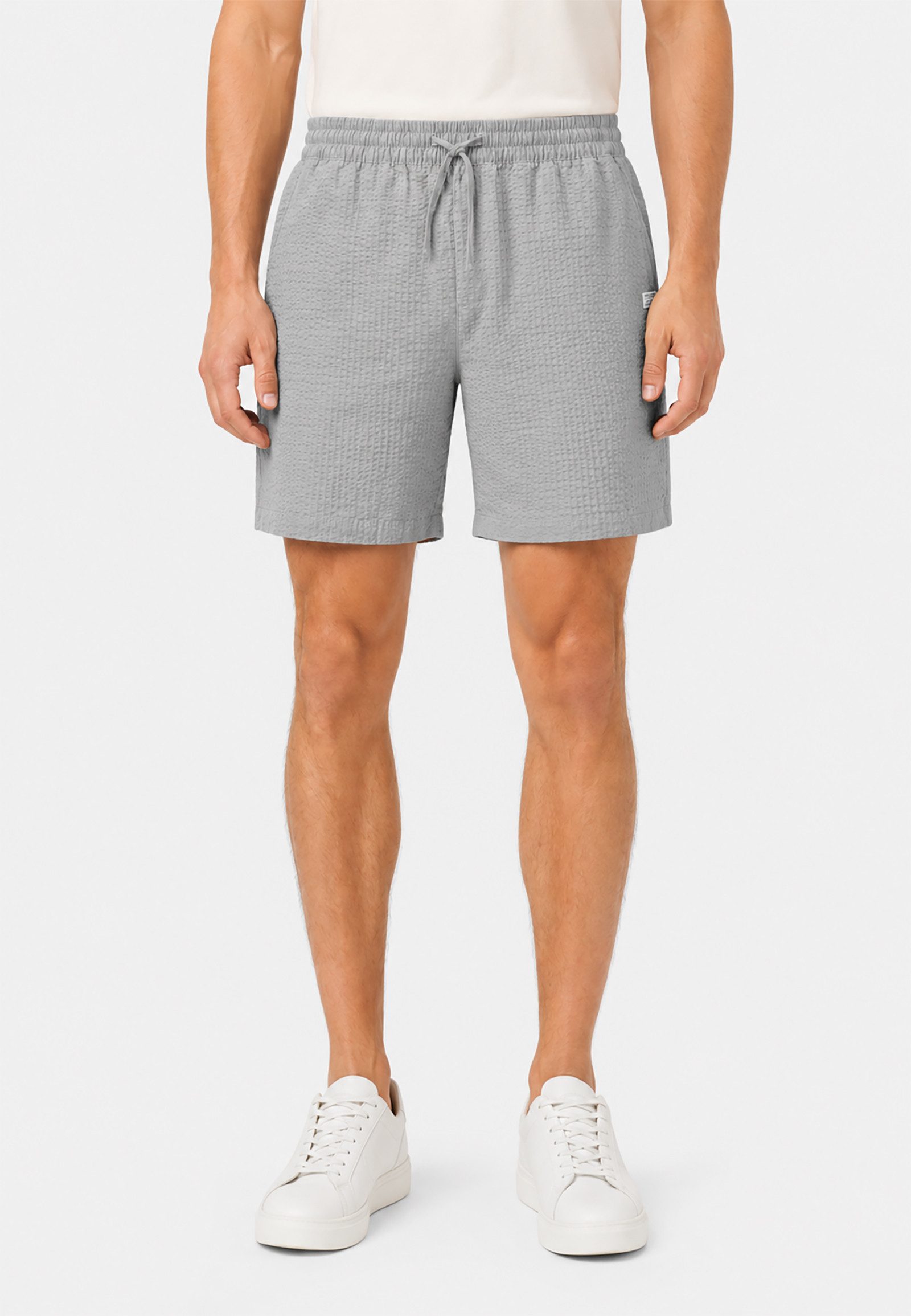 SUBLEVEL Sweatshorts Strukturierte Sweatshorts Elastikbund Tunnelzug Taschen für Herren (1-tlg) H70069AG62491_Shorts