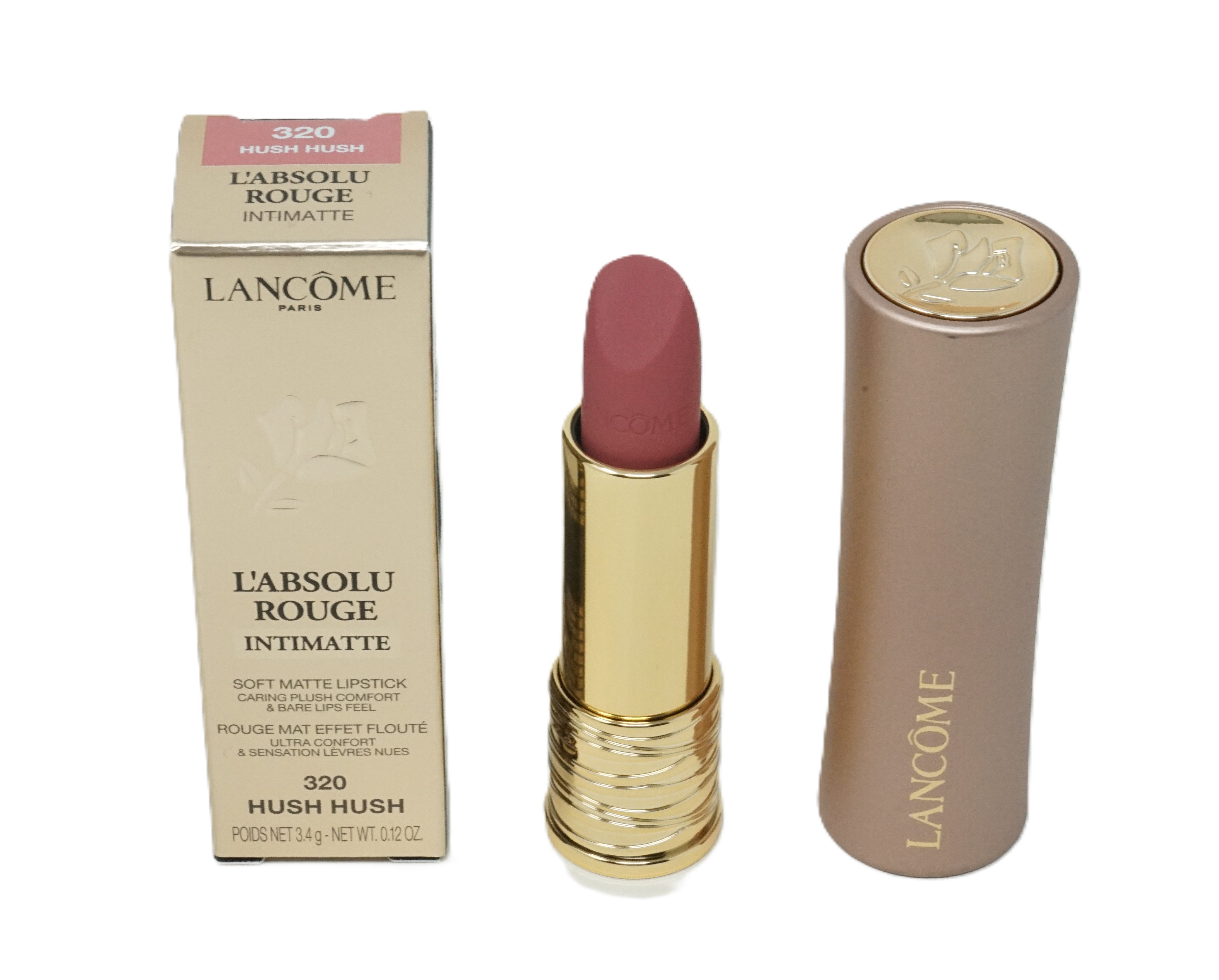 LANCOME Lippenstift Lancome Absolu Rouge Matte Lippenstift 3,4g Hush Hush 320