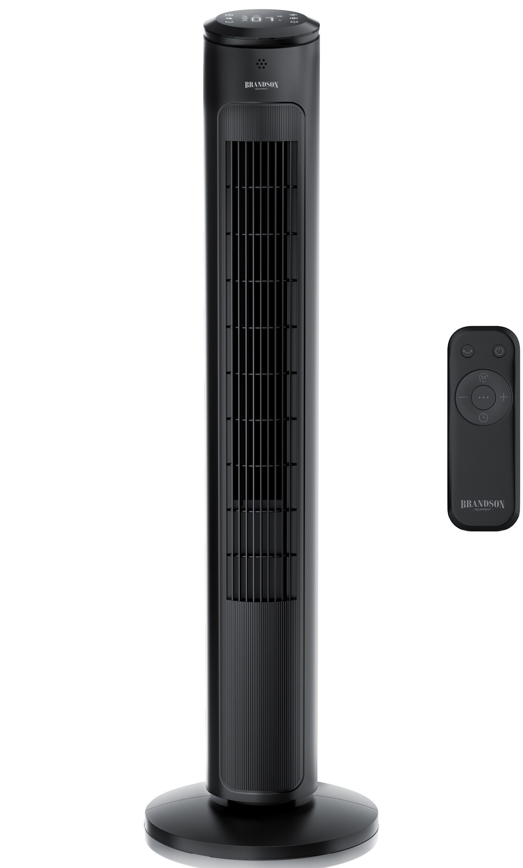 Brandson Turmventilator mit Fernbedienung, sehr leiser Lüfter, Sieger Life&Living Award 2026, DC Motor, Schlaf Modus, Oszillation, 12 Geschwindigkeitsstufen