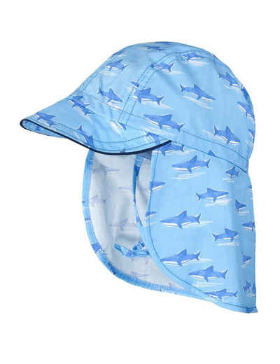 MAXIMO Ballonmütze Maximo® Jungen Sonnenhut mit Nackenschutz Haie