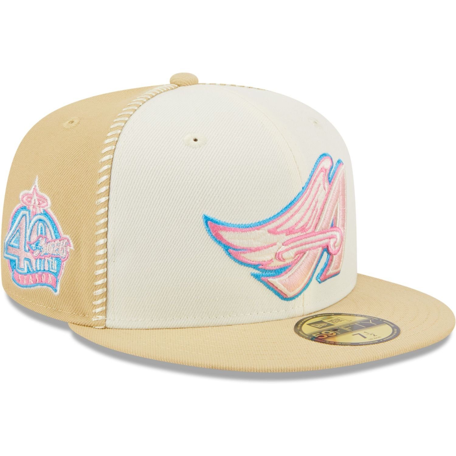 New Era Fitted Cap 59Fifty SEAM STITCH Los Angeles Angels, Fitted Hat