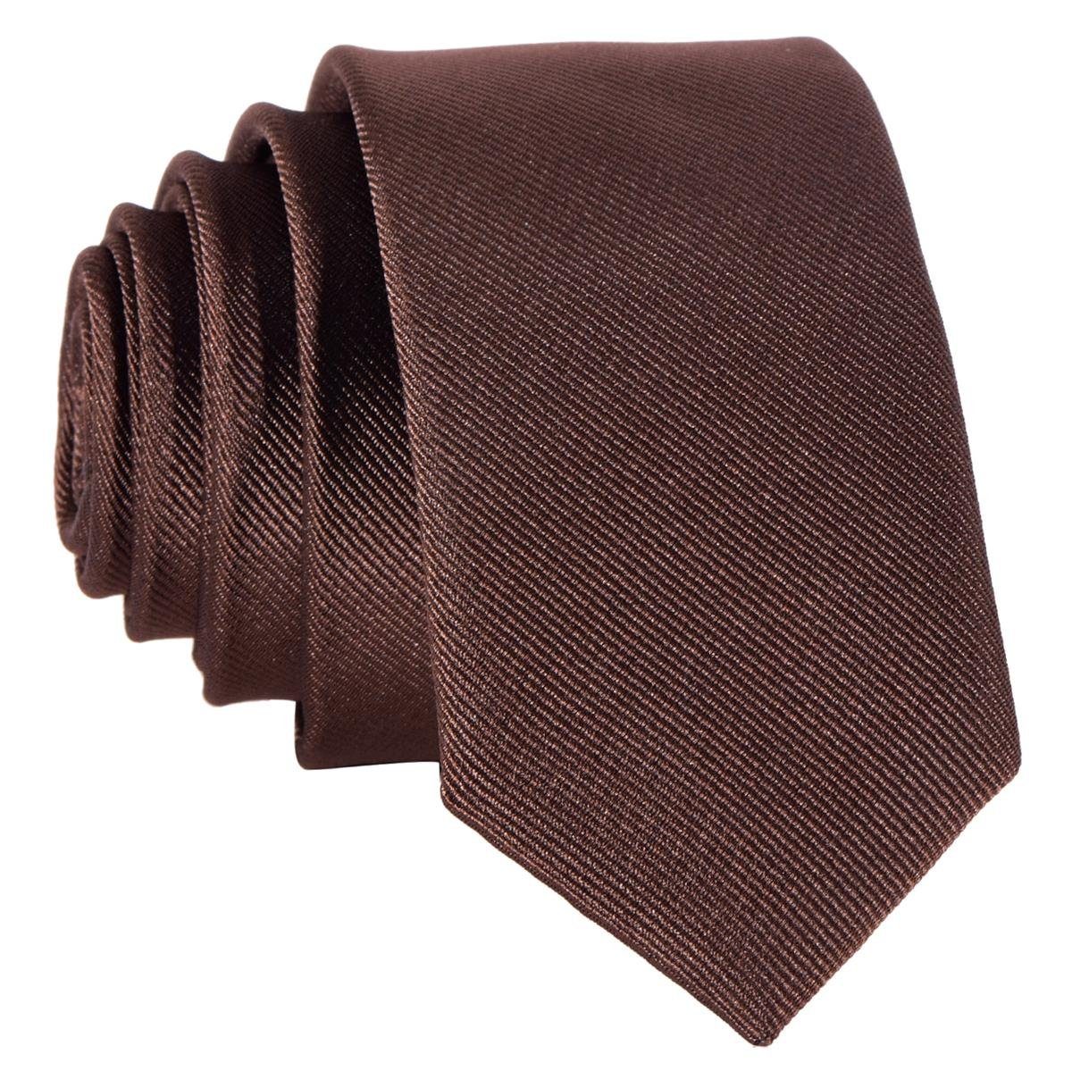 Krawatte schmale Krawatte 5 cm unifarben