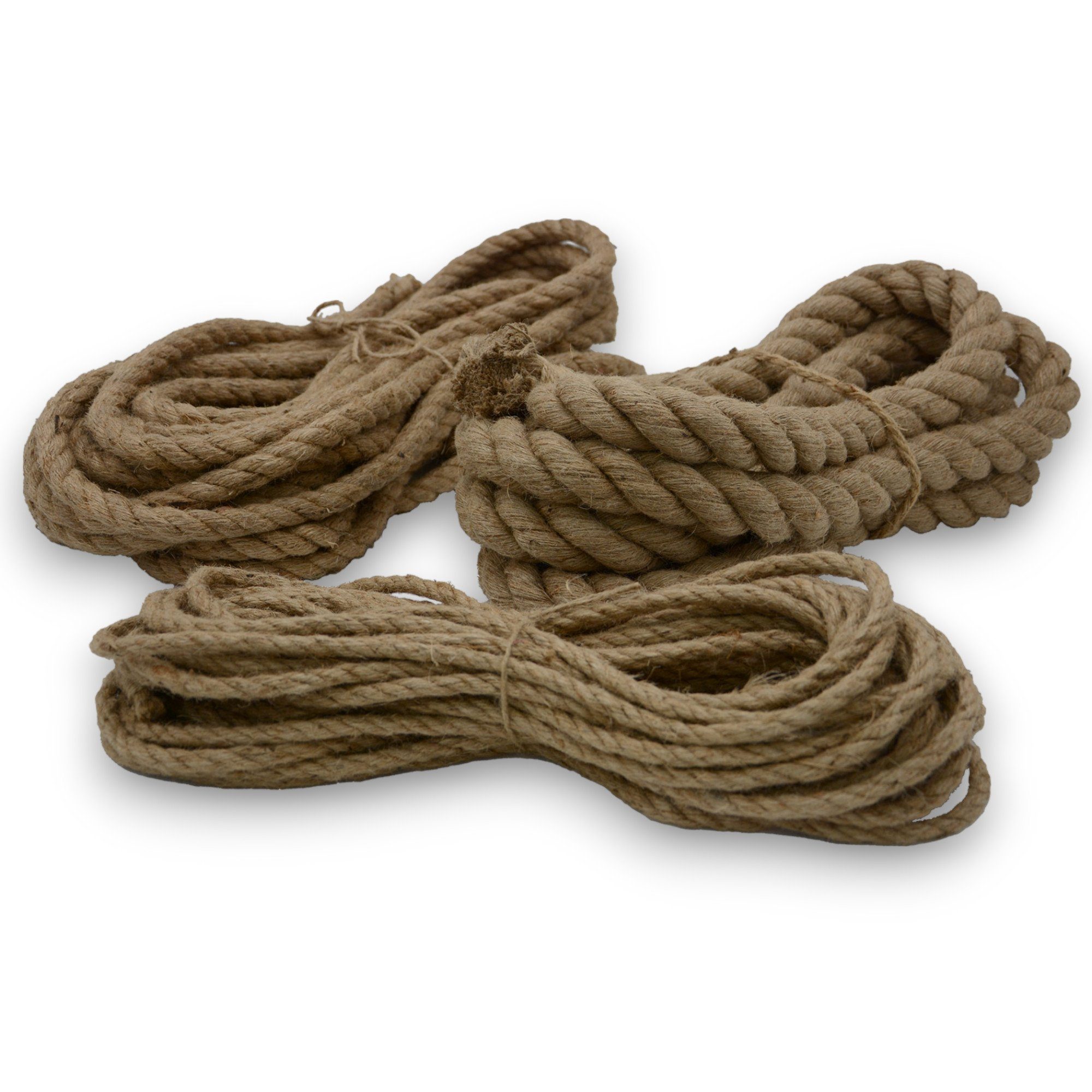 UNUS HOME Seil Naturfaserseil Juteseil gedreht (Stärken: 8mm, 10mm, 16mm, 20mm oder 30mm), Natur Hanf Tau Seil Deko Gartendeko DIY-Projekte Bastel-Projekte