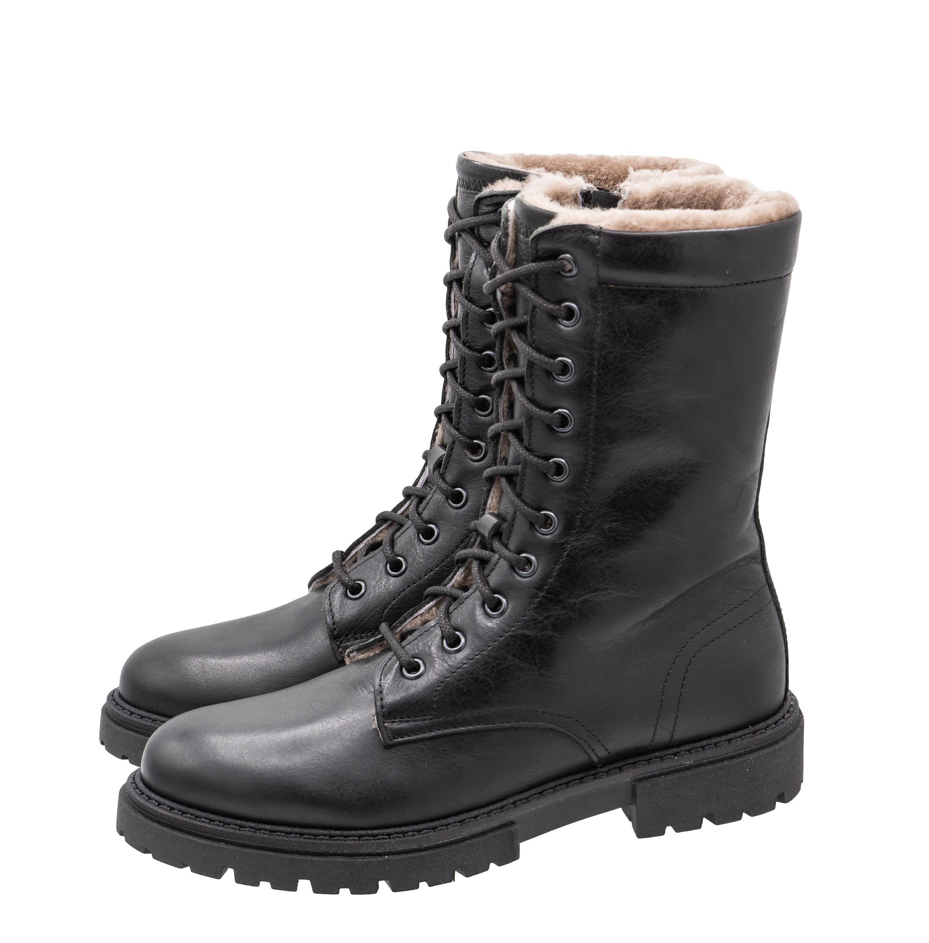 Dianetti Dianetti Stiefel Boots Mädchen Teens 10010 Schnürboots Lammfell Stiefelette