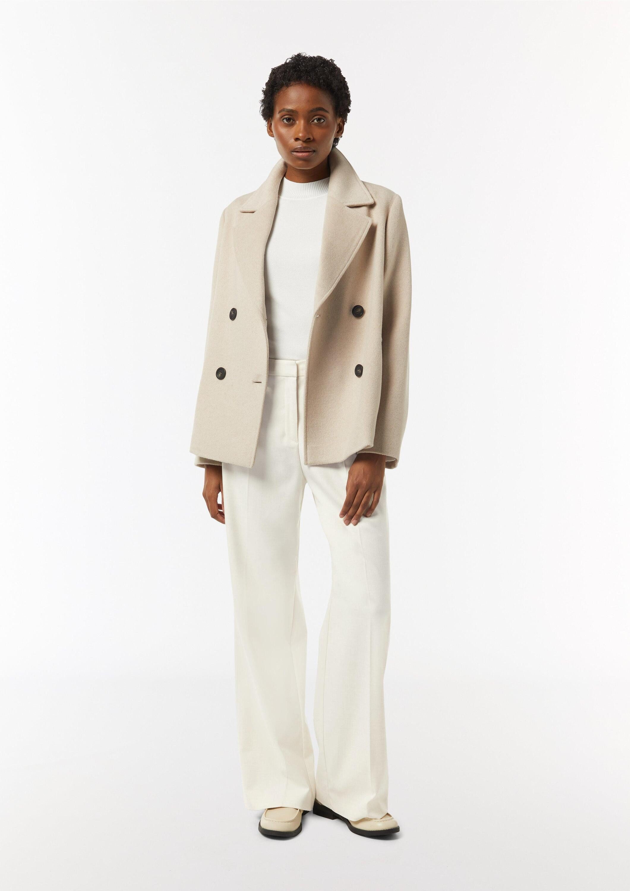 comma Chinos Hose Flannelhose mit weitem Bein günstig online kaufen