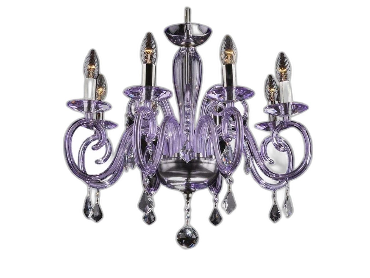 Xlmoebel Люстры Bohemia Zeitgenössische Deckenscheinwerfer Kristalllampe Lila, Hergestellt in Europa