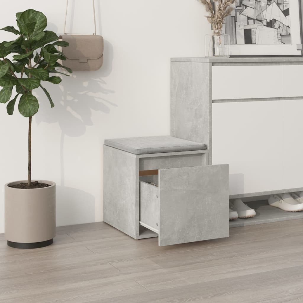 vidaXL Kommode Schubladenbox Betongrau 40,5x40x40 cm Holzwerkstoff (1 St)