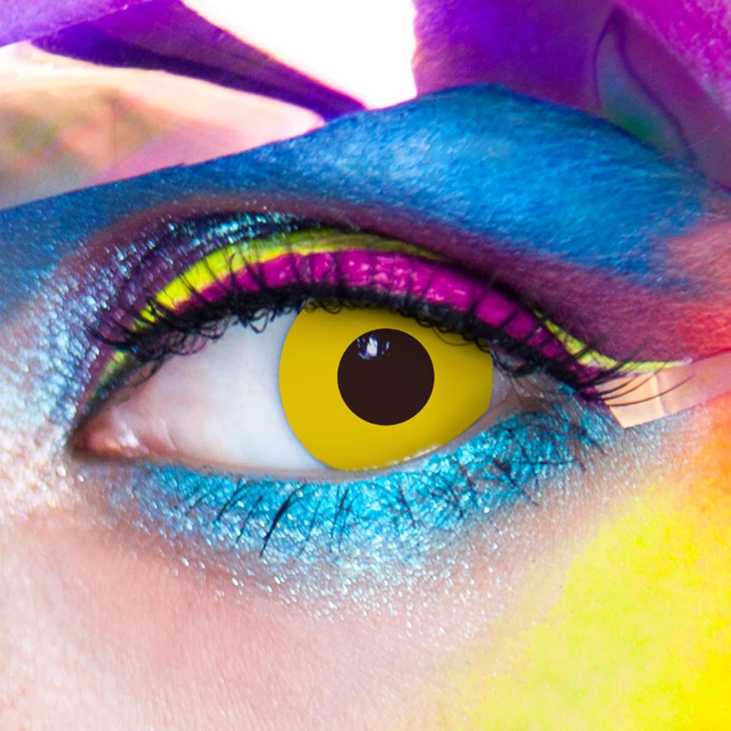 MeralenS Jahreslinsen Farbige Yellow Kontaktlinsen - mit/ohne Stärke für Cosplays