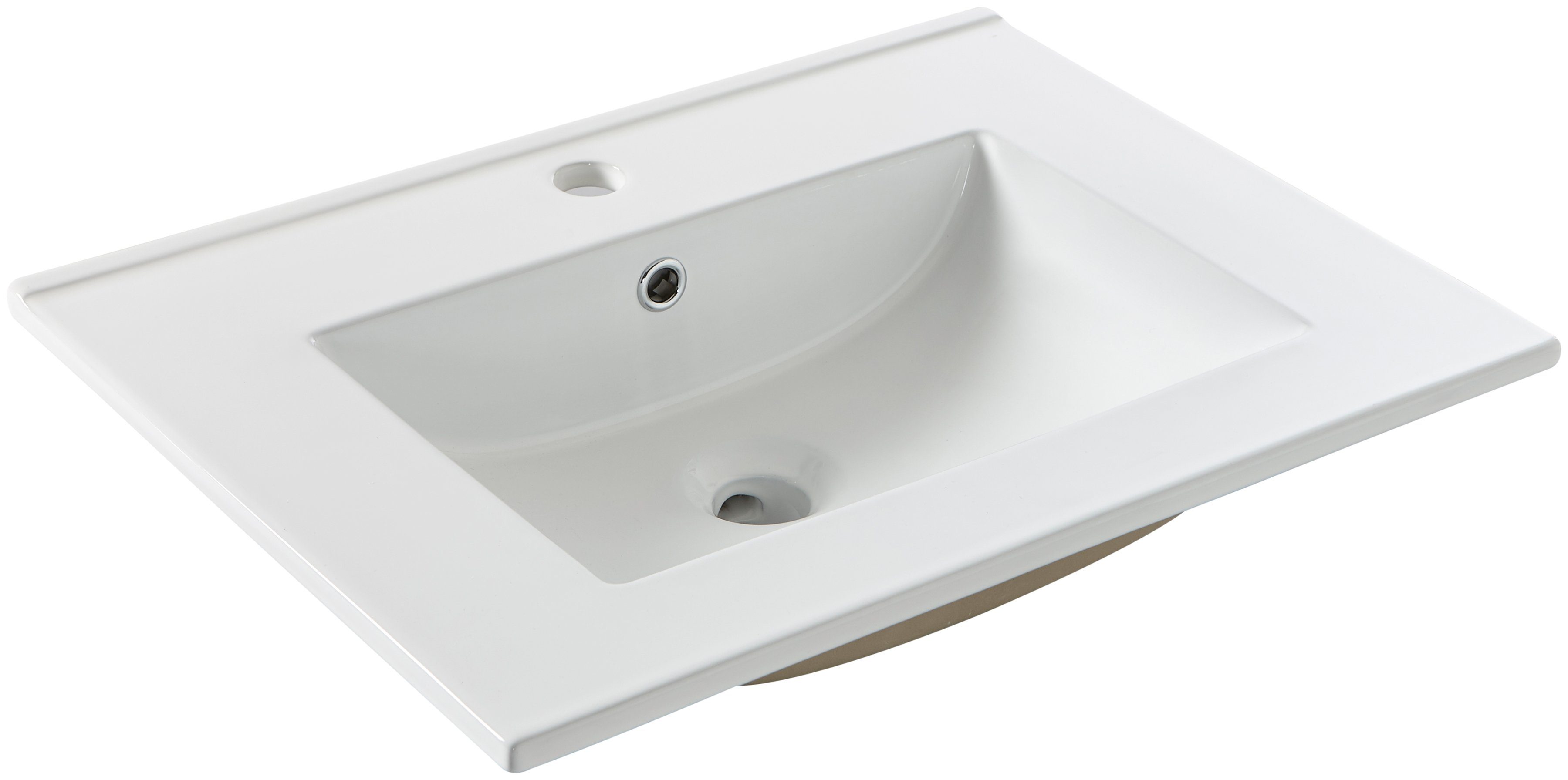 welltime Einbauwaschbecken Trento, Mit Nano Glasur in 61,81,101cm erhältlich.