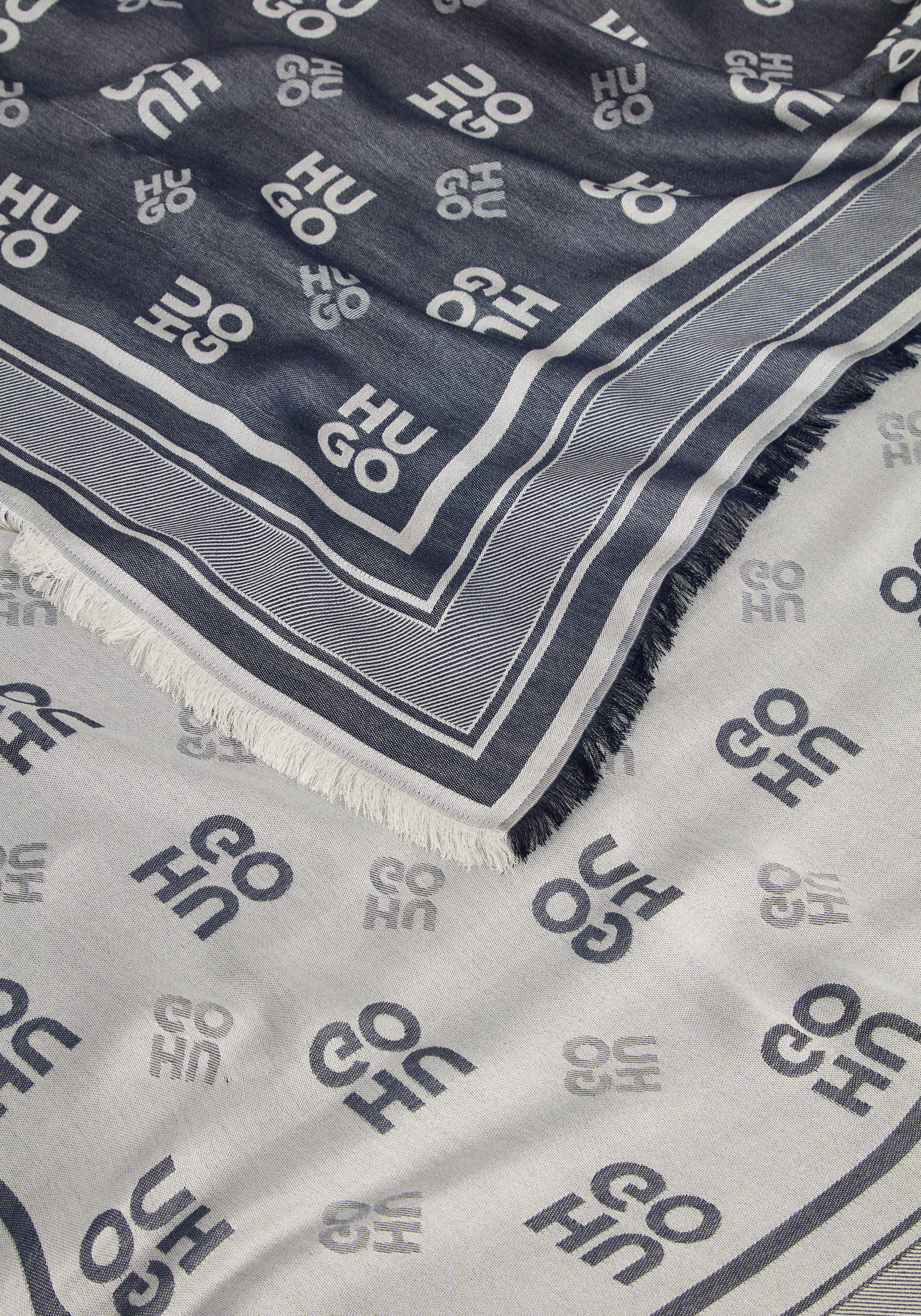 HUGO Schal Alyin, mit Print-Details günstig online kaufen