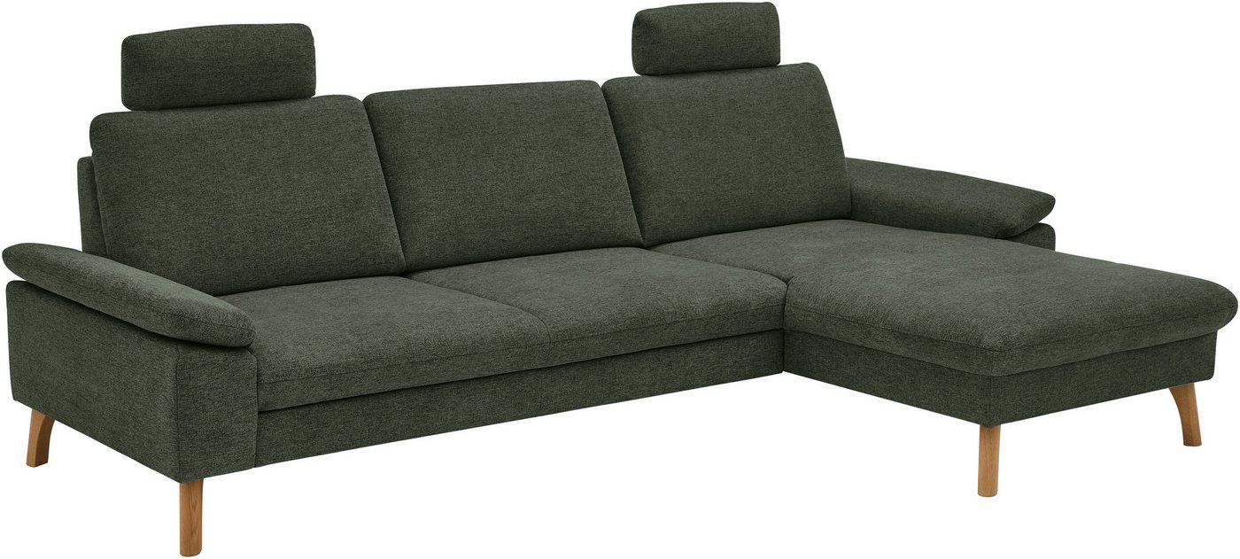 Die PlanBar Ecksofa PP-LA24075 L-Form, Breite 286 cm, opt. mit Kopfstützen, Schlaffunktion, mot. Ottomane, Sitztiefenverst.