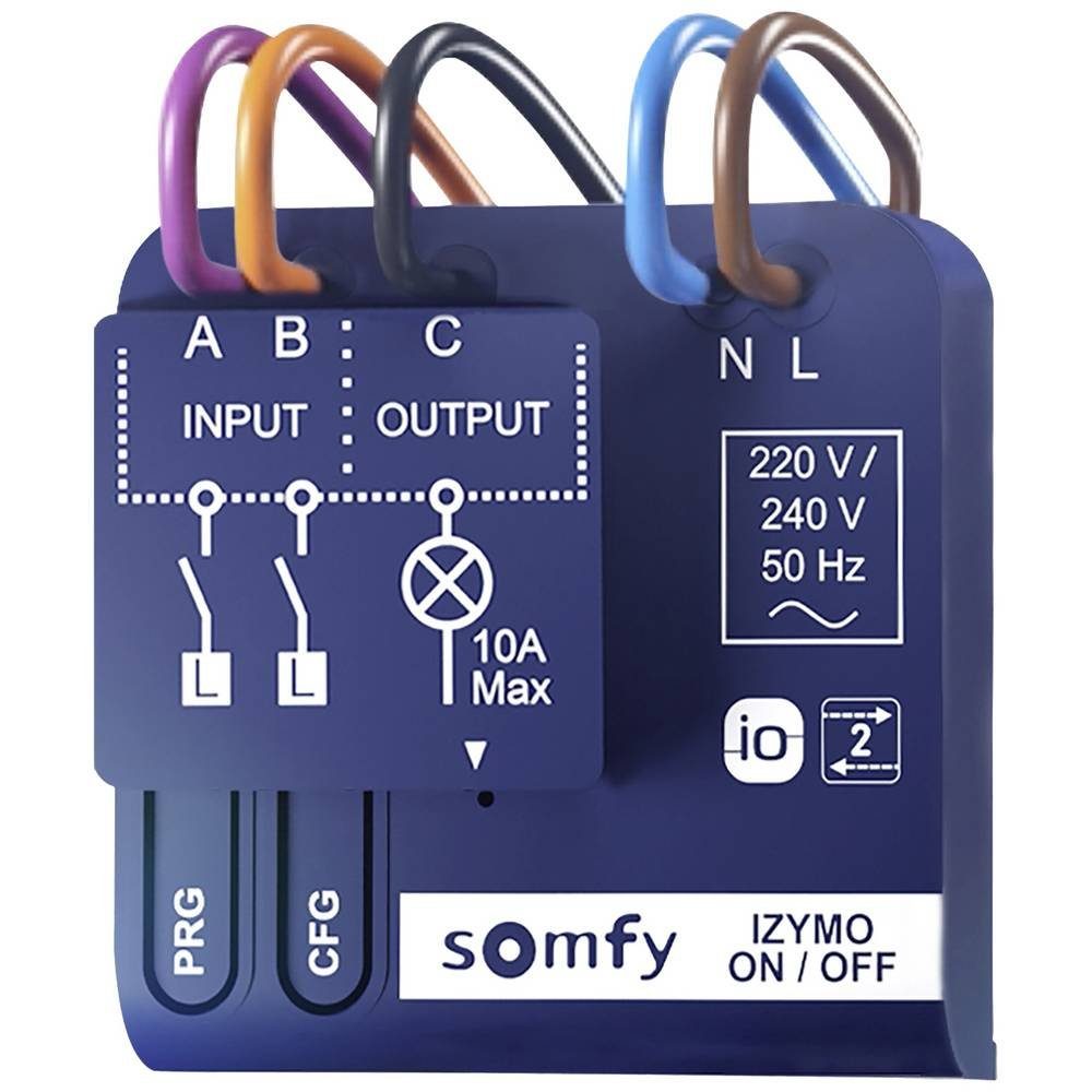 Somfy Unterputz-Empfänger Licht An/Aus 1822649 Alarmanlage