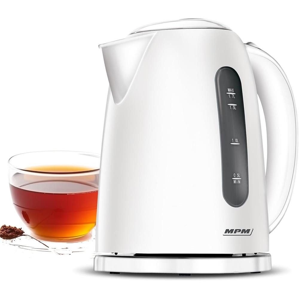 MPM Wasserkocher MCZ-85, 1850 W, 360°-Basis, Wasserstandsanzeige, Wechselfilter, Trockengehschutz