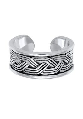 Kuzzoi Silberring Herren Bandring Ornament Design Offen 925 Silber