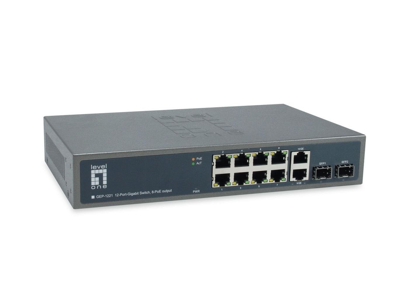 Levelone Netzwerk-Switch GE GEP-1221 10x Switch LEVELONE