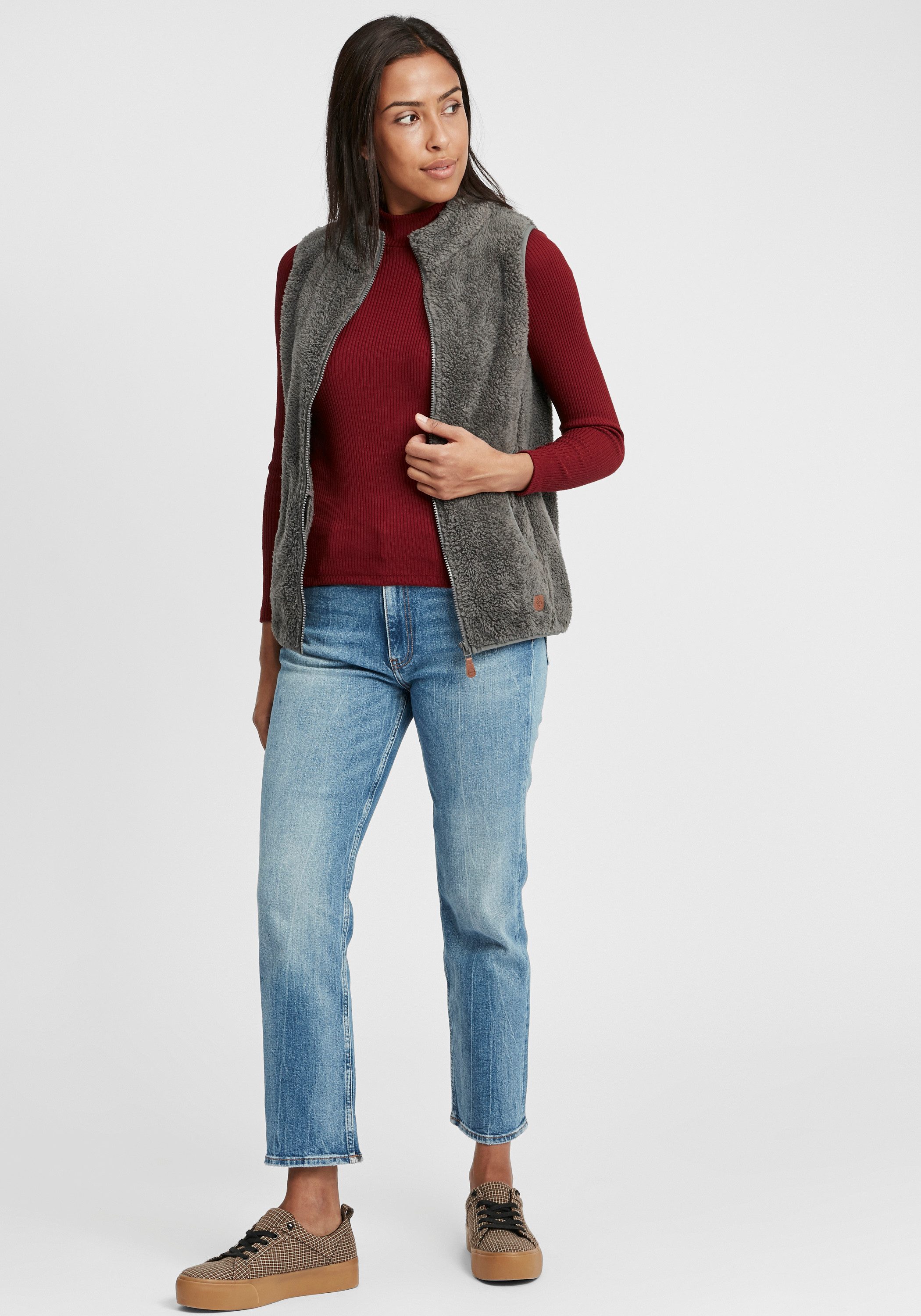 OXMO Sweatweste OXTheri Weste aus Teddy-Fleece Stoff günstig online kaufen