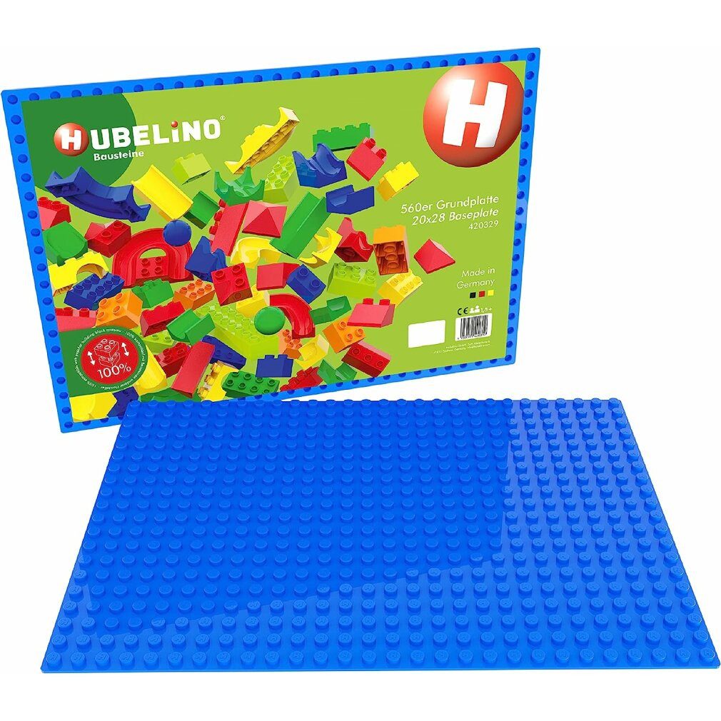 Hubelino Grundplatte Blau, 560 Stifte Konstruktions-Spielset, (Packung)
