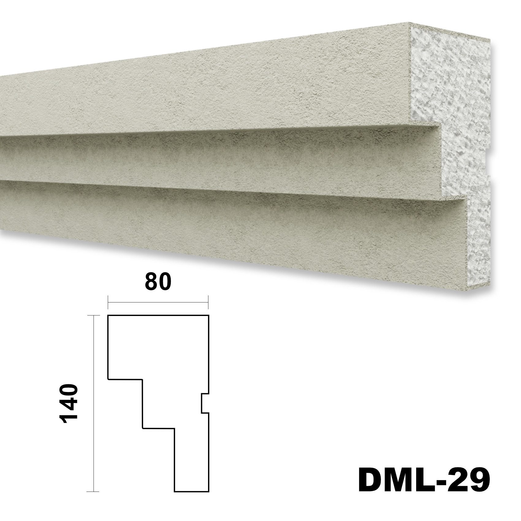 Hexim Stuckleiste DML-29, Maxi-Sparpaket, Fassadenprofile Gesimsprofile günstig online kaufen