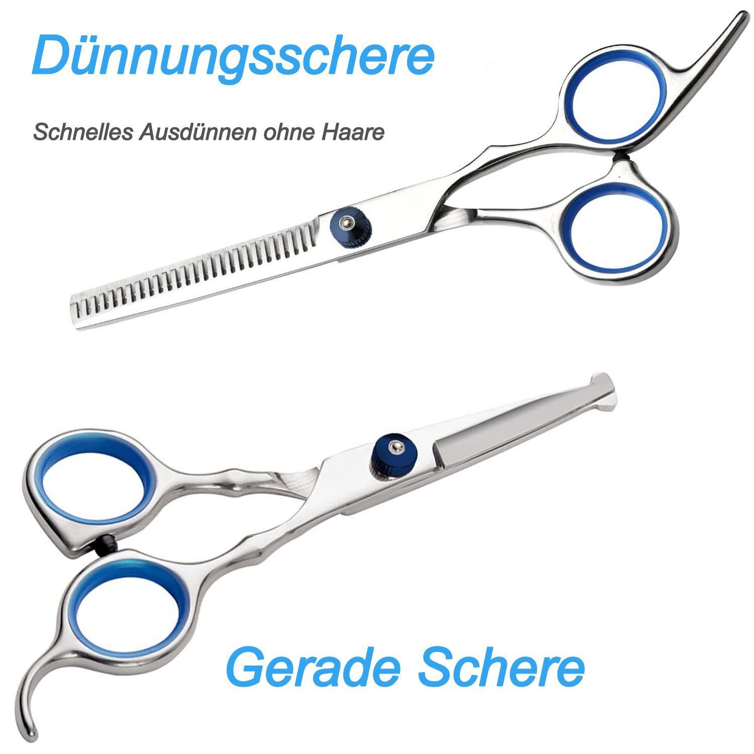 POPOLIC Scheren-Set Haarschere »Profi 6-7 Zoll Fellschere Hunde Set, (7-tlg., Hundepflegeschere), Sichere, kratzfeste Schere mit abgerundeter Spitze – Bild 3 von 5