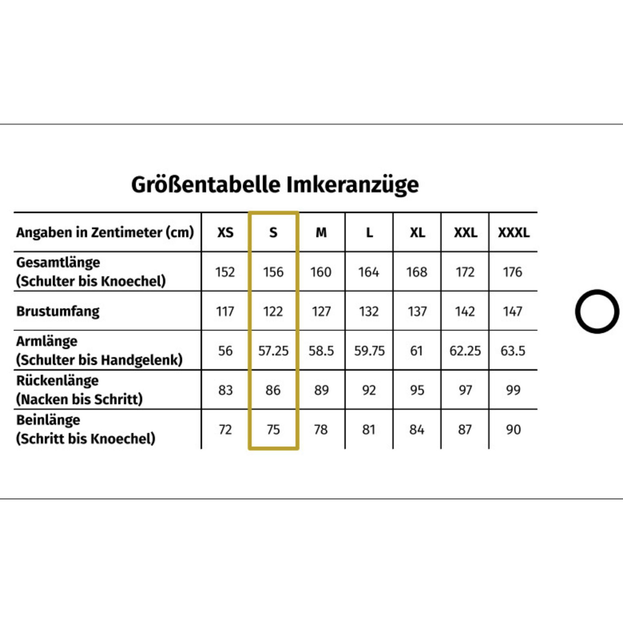 BIENEN SCHMIDT Arbeitsoverall Imkerschutzanzug FULL-AIR mit integriertem Schleier & Reißverschluss weiß Imkersuit Schutzkleidung Arbeitsoverall Schutz-Overall – Bild 5 von 5
