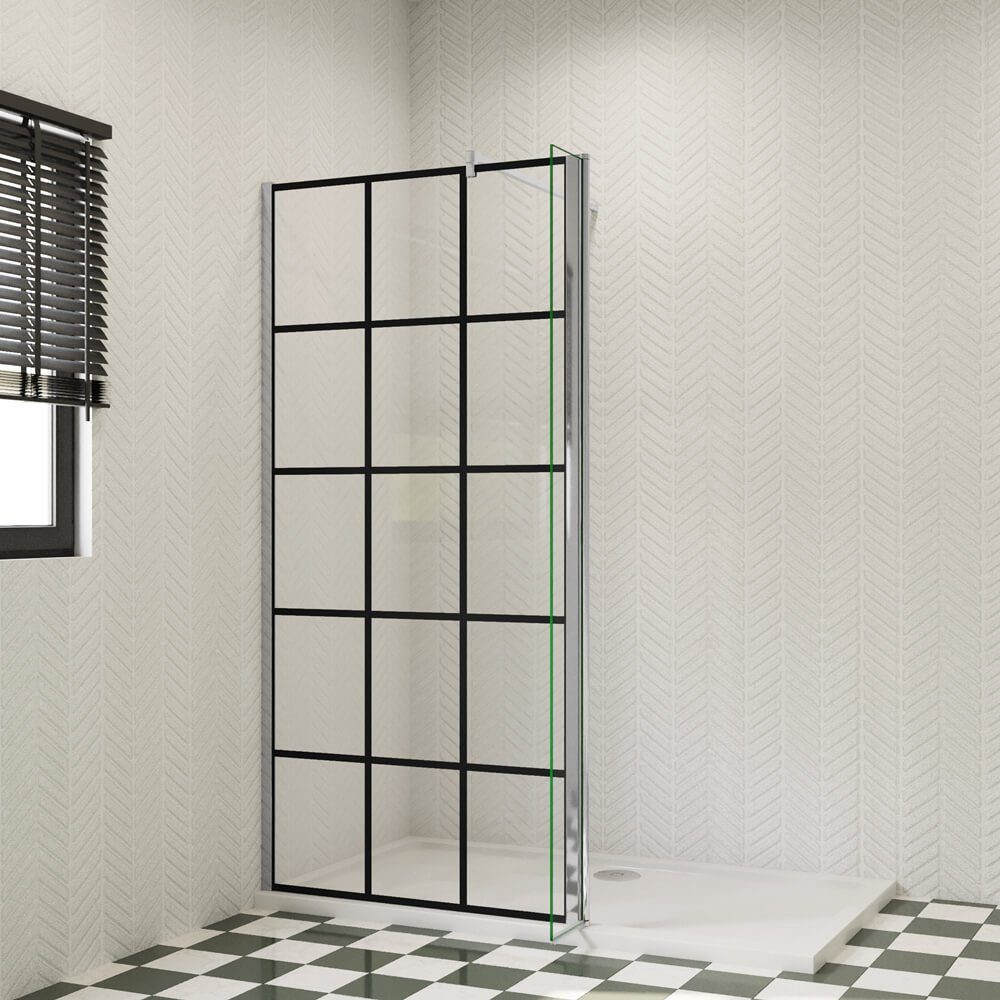 duschspa Duschwand 200cm 8mm ESG Duschkabine Duschabtrennung Walk in Dusche, Einscheibensicherheitsglas, Sicherheitsglas, (Set), Nano Glas