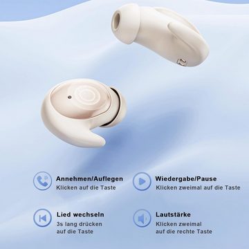 Xmenha Mini kleinste, Noise Cancelling In-Ear-Kopfhörer (Lang anhaltende Leistung: Bis zu 5 Stunden Musikgenuss mit einer Ladung, bis zu 24 Stunden mit tragbarem Ladeetui - perfektes Geschenk für Musikliebhaber., mit 5.3-Chipsatz & hochempfindlichem Mikrofon für klare Kommunikation)