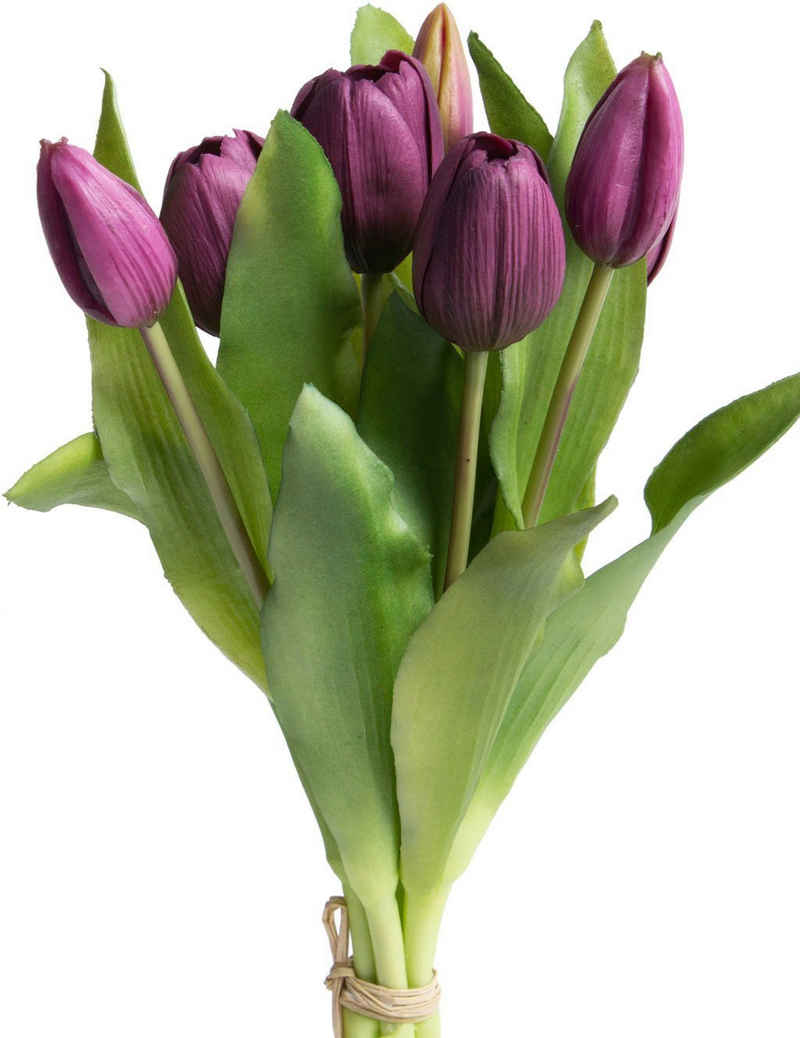 Kunstblume Willa Tulpe, Botanic-Haus, Höhe 32 cm, Tulpenbündel im 7er-Set